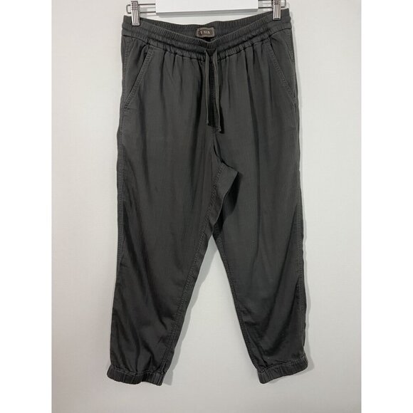 Point Sur by J. Crew Gray Jogger 100% Cotton Elastic Waist Lounge Pants Size 8 - Picture 2 of 11